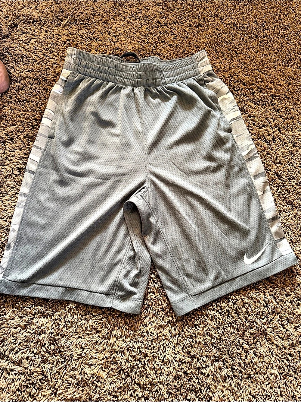 Nike Dri-FIT Kids Striped Athletic Shorts Gray XL